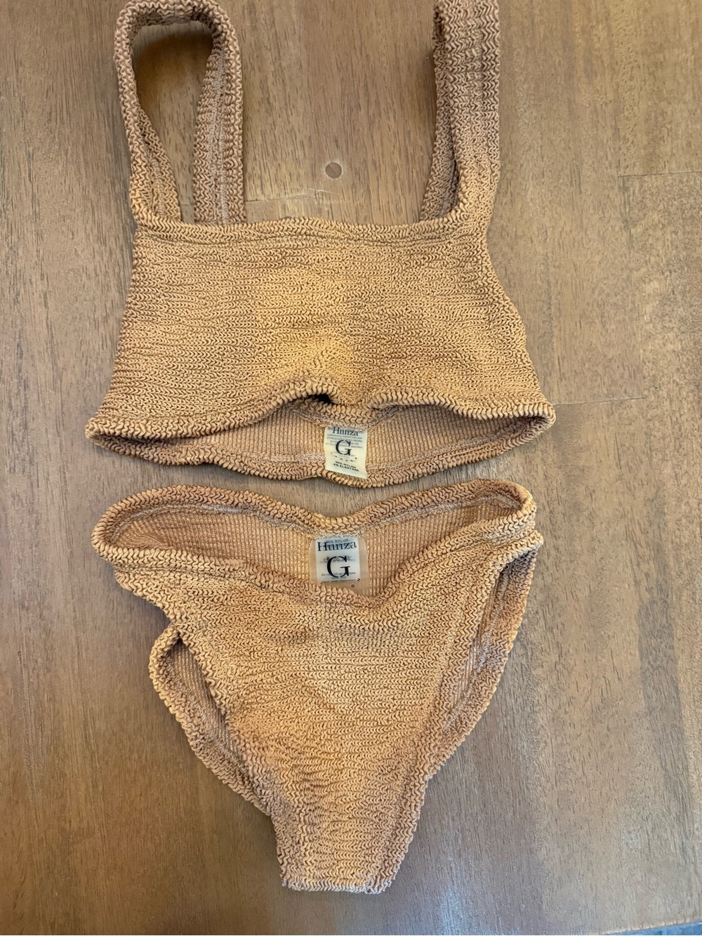 Hunza G tan Bikini Set